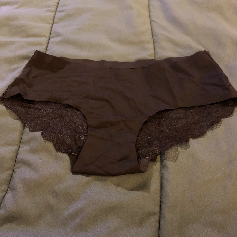 Brown satin soft sexy hipp hugger panties with lace